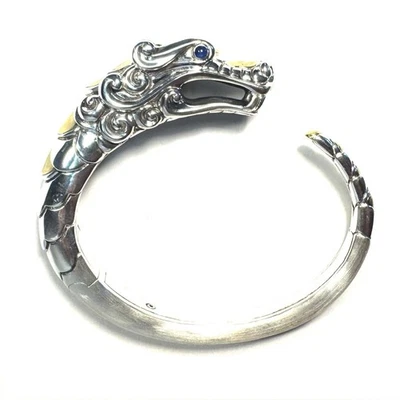 Brazalete Brazalete John Hardy Mujer Oro 18k Plata .925 Naga Dragon M (Precio de venta sugerido por el fabricante $2,495) Foto 1 de 4