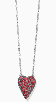 Collar pequeño Brighton GLISTEN HEART corazón pavé rojo JM4753 precio de venta sugerido por el fabricante: $78 nuevo con etiquetas Foto 1 de 2