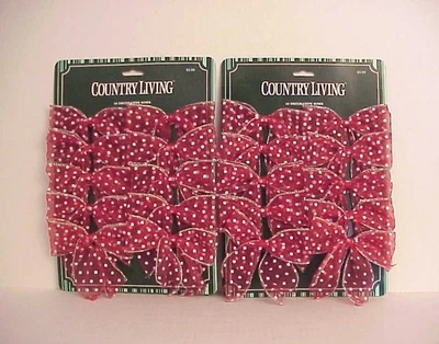 2 упаковки (20 бантов) декоративных бантов 4,5 дюйма для загородной жизни домотканый праздник - Изображение 1 из 4