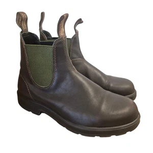 Blundstone 519 Original Chelsea Boots Herren Größe 8 Braun Grün Slipper Leder - Bild 1 von 10