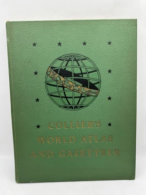 1947 Collier’s World Atlas And Gazetteer- Maps Of States And Countries HD Vintag - Image 1 of 4