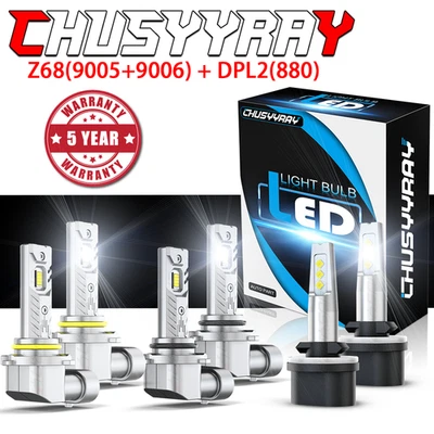 Faro LED + bombillas antiniebla para Cadillac Deville 2000-2005 - 6x 9005 9006 880 Foto 1 de 4