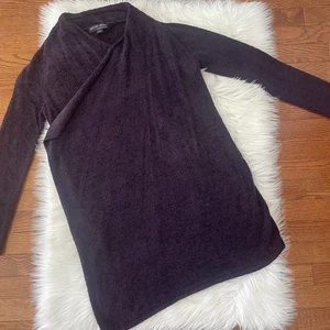 Cardigan Barefoot Dreams bambù chic maglia leggera viola taglia S/M maniche lunghe - Foto 1 di 5