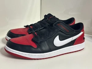 Men's Size 13 Air Jordan 1 Low FlyEase Alternate Bred Shoes Black Gym Red - Picture 1 of 10