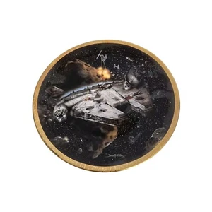 1994 Hamilton Collection Plate Millennium Falcon Star Wars Space Vehicles USA - Picture 1 of 10