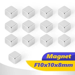 8x Magnete Stark 10x10x8mm Rechteckig Neodym Magnet zum Basteln Quadermagneten - Bild 1 von 7
