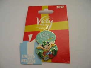 Disney Mickey Very Merry Christmas Party 2017 Elf Mickey Logo 3-D Pin LR NEW - Picture 1 of 2