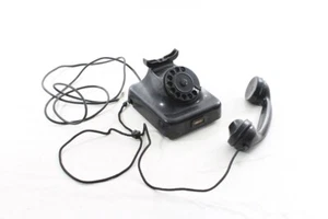Old Telephone Bakelite W38 Vintage Wählscheibentelefon, Black - Picture 1 of 20