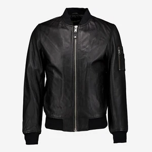 SCHOTT NYC MEN'S LEATHER BOMBER JACKET LC BOMB (MEDIUM) BLACK BNWT * RRP £335 * - Picture 1 of 6