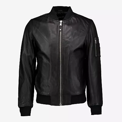 SCHOTT NYC MEN'S LEATHER BOMBER JACKET LC BOMB (LARGE) BLACK BNWT *RRP £335.00 * - Image 1 of 4