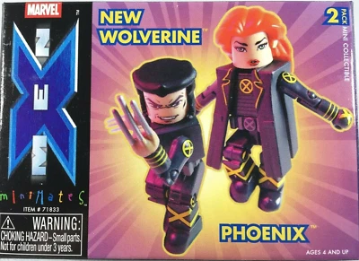 PACK DE 2 FIGURAS DE ACCIÓN EXCLUSIVAS MARVEL X-MEN MINIMATES WOLVERINE AND PHOENIX NUEVAS Foto 1 de 4