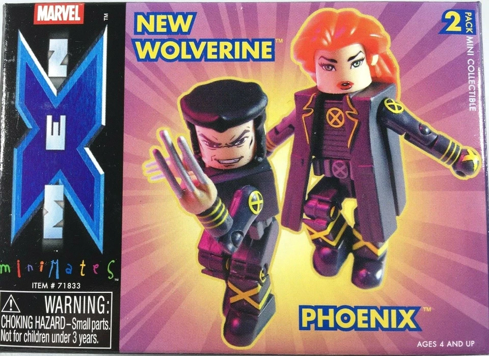 Marvel Minimates Wolverine & Phoenix Mini Figures 2pk DST Toys