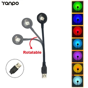 Usb Sunset Projection Atmosphere Decorate Bedroom Light Lamp Live Led Bar For - Picture 1 of 5