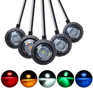 10/20x Smoked 3/4" Bullet Round LED Side Marker Lights fit Trailer Truck RV Lamp - Picture 1 of 18