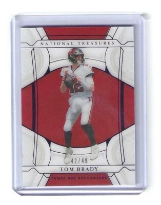 2021 National Treasures #76 Tom Brady Purple 42/49 - Image 1 of 2