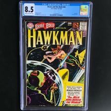 BRAVE and the BOLD #44 💥 CGC 8.5 💥 Joe Kubert Grey Tone HAWKMAN COVER DC 1962