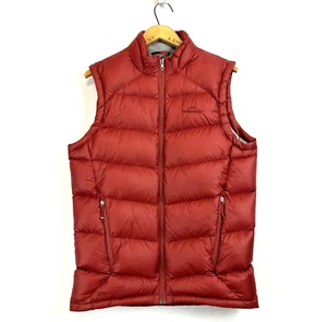 KATHMANDU Puffer Vest Mens Small Full Zip 550 Fill Down Packable Stow Rust Red - Picture 1 of 10