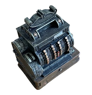 Cash Register Money Box, Vintage Piggy Bank Decorative Saving Box Money Tin Gift - Image 1 of 4