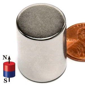 Imán de cilindro de neodimio de tierras raras de 3/4 pulgadas x 1 pulgada fuerte N42 25 mm 20 mm 1 pulgada - Imagen 1 de 1