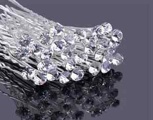 Clear Crystal Rhinestone Diamante Hair Pins Wedding Bridal Prom Party Gifts