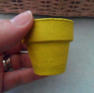 Mini maceta de colección de arcilla pintada con flores de terracota jardín suculento, decoración del hogar Foto 1 de 4