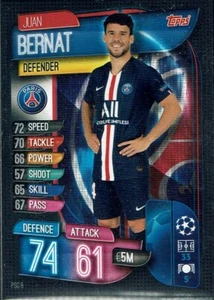 Topps Match Attax Champions League 19/20 Karte Nr. PSG 6 Juan Bernat - Bild 1 von 1