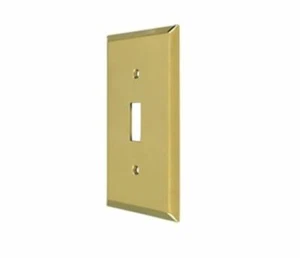 Placa de interruptor simple estándar latón sólido en 8 acabados - Imagen 1 de 17