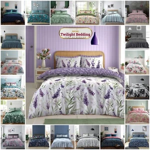 Printed Duvet Cover Set Reversible Quilt Bedding Pillowcase Single Double King - Picture 1 of 51