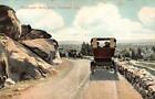Huntington Park Drive, Riverside, CA Cars On Dirt Road c1910s Vintage Postcard