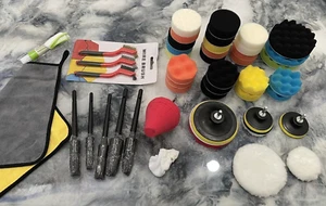 50 Pcs Car Detail Interior Exterior Kit Vehicle Auto Boat Engine Wheel Wash Wax - Picture 1 of 17