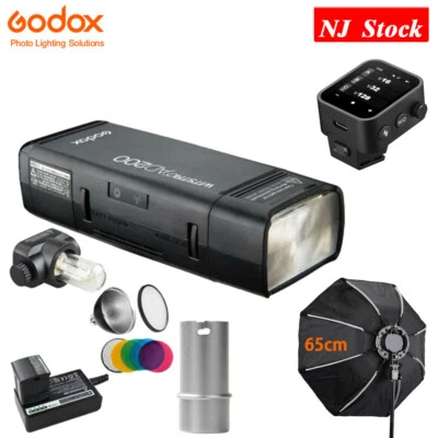 US Godox AD200 2.4G TTL Pocket Flash AD-S2 S11 S15+X3 Trigger+65cm Softbox Kit - Image 1 of 4
