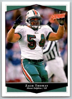 1999 UPPER DECK VICTORY ZACH THOMAS MIAMI DOLPHINS #135 - Image 1 of 2