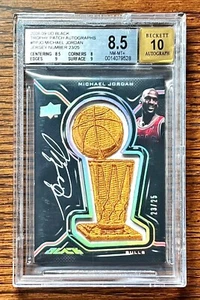 2008-09 UD Black MICHAEL JORDAN (Jersey #23/25) Trophy Patch Auto BGS 8.5/10 - Picture 1 of 2