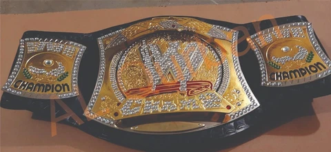 World Heavyweight Wrestling Championship Belt Spinner Replica Adult 2mm Brass Cover