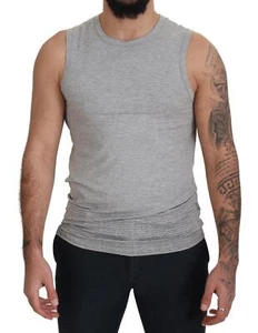 Ermanno Scervino Grey Sleeveless Men Pullover T-shirt - Picture 1 of 7