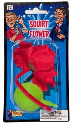 Classic Lapel SQUIRT FLOWER Clown Rose Joke Prank Squirting Water Formal Costume - Image 1 of 4