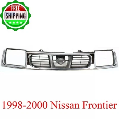 New Grille Assembly Front For 1998-2000 Nissan Frontier Chrome Shell NI1200183 - Imagem 1 de 4