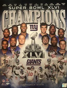 NEW YORK FOOTBALL GIANTS SUPER BOWL 46 CHAMPIONS 16x20 unsigned Collage Photo - Picture 1 of 1