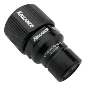 Koolance QD3 Male Quick Disconnect, for 10mm x 16mm (3/8in x 5/8in), Black - Picture 1 of 1