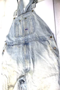 Big Smith  Men's 42 x 29 Denim Jean Bib Overalls - Rough, Holes   #H2106 - Picture 1 of 10