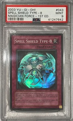 Yu-Gi-Oh! 1st Edition PSA 9 MINT 'Spell Shield Type-8' MFC-043 ~SUPER RARE~ - Image 1 of 4