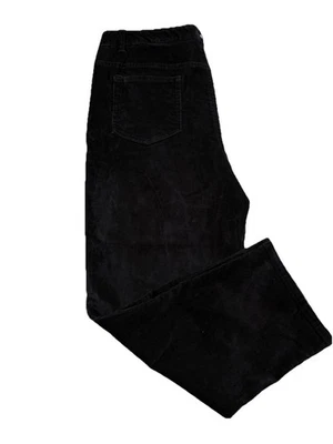 Pantalones para mujer Appleseeds negros de pana calce clásico talla 18 Petite Foto 1 de 4