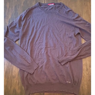 PRADA Crewneck Sweater Chocolate Brown Men's Size 54 - Image 1 of 4