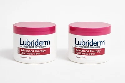 LUBRIDERM Terapia Avanzada Crema Hidratante Sin Fragancia 16oz Paquete de 2 NUEVO Foto 1 de 4