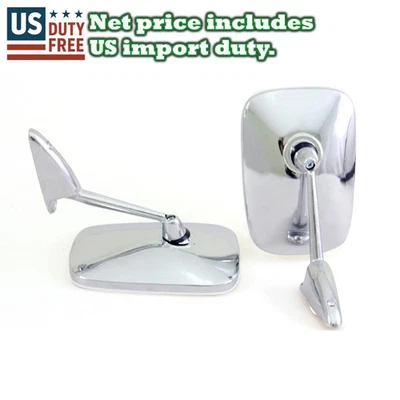 NUEVO PAR DE GUARDABARROS Y ESPEJOS RETROVISORES CROMADOS para camión Datsun 620 720 220 320 520 521 Foto 1 de 4