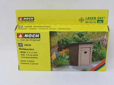 Noch N 14636 Outhouse Forest Toilet Rural Detail Accessory Laser-Cut Kit - Image 1 of 2