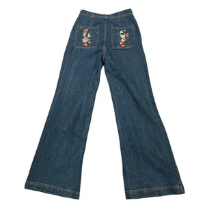 Macy’s Disney Women’s Minnie Majorette High Rise Wide-Leg Jeans Sz 4 NWT - Picture 1 of 15