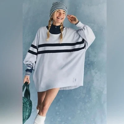 Camisa FP Movement Post Up Layer manga larga M cuello redondo rayas entrenamiento de gran tamaño  Foto 1 de 4