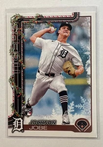 2025 Topps Holiday Jackson Jobe R/C Back Variation SP - Picture 1 of 2