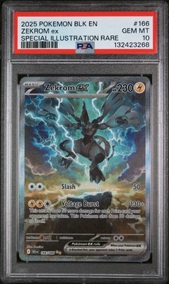2025 POKEMON BLK EN-BLACK BOLT #166 ZEKROM ex SPECIAL PSA 10 - Image 1 of 2